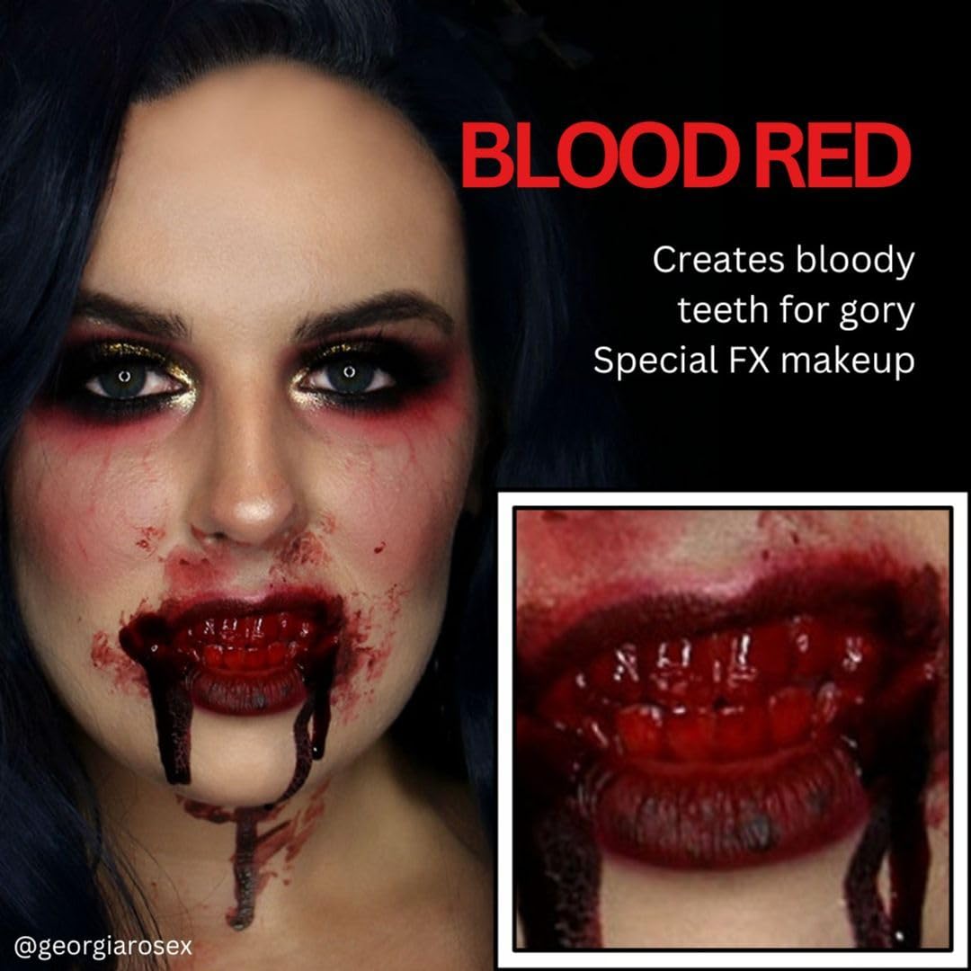 Mehron Makeup Tooth FX Blood Red | Temporary Red Tooth Paint | Perfect for Creating Red Teeth FX, Rotten Teeth Makeup, & Bloody Teeth SFX
