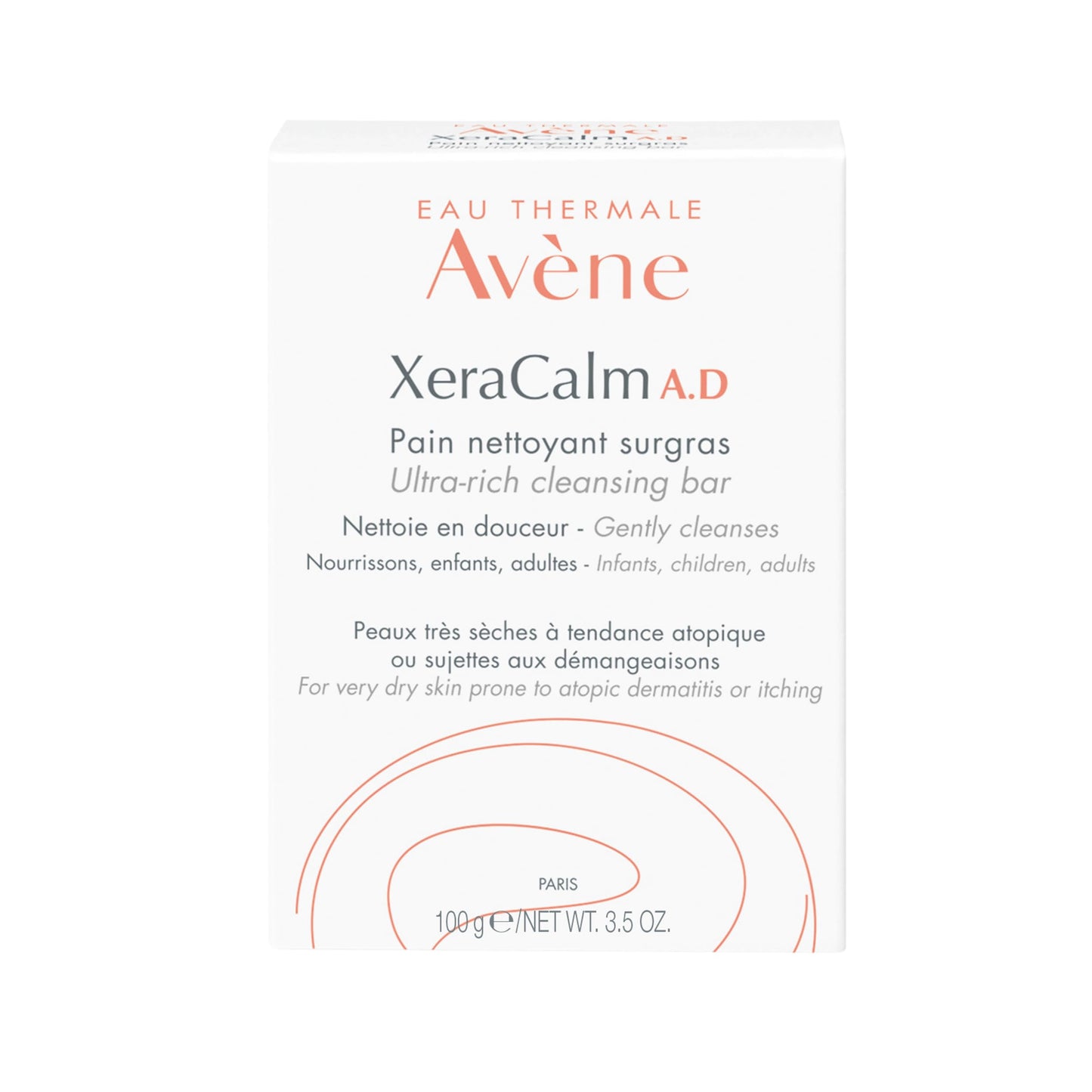 brand Avène Xercalm A.D Ultra-Rich Cleansing Bar for Atopic Dermatitis, Eczema Prone Skin, Fragrance-Free, 100 g Beauty & Personal Care Eau Thermale Avène