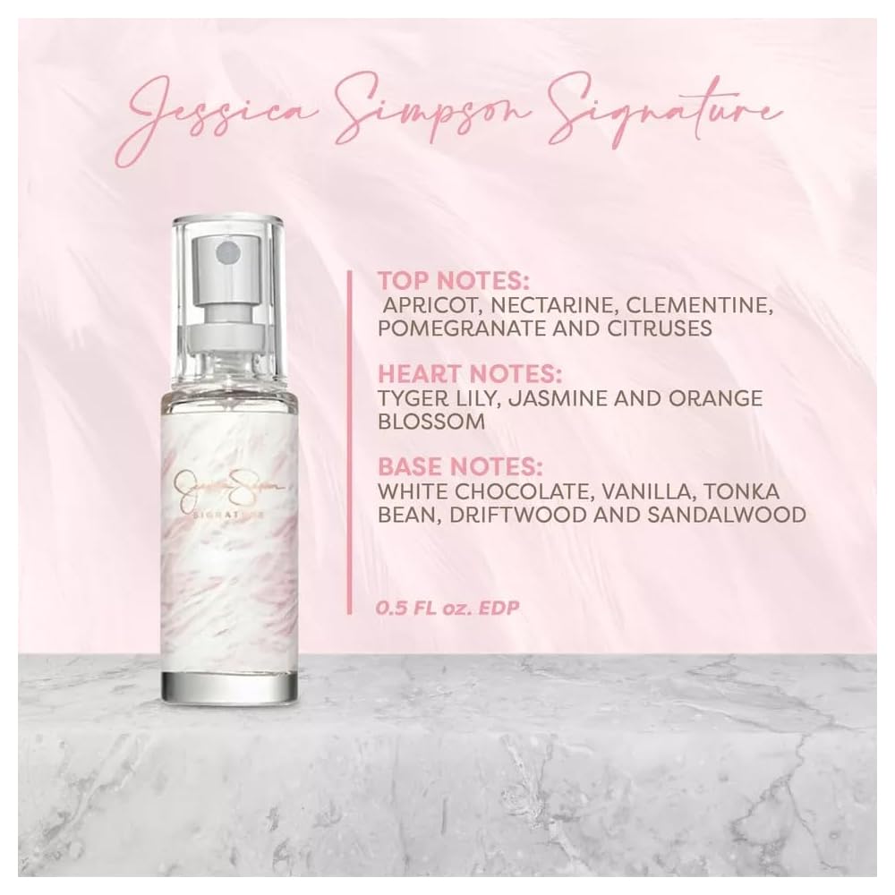 Jessica Simpson Collection 4-Piece Gift Set for Women - Mini Eau de Parfum Travel Spray - 0.5 Ounce