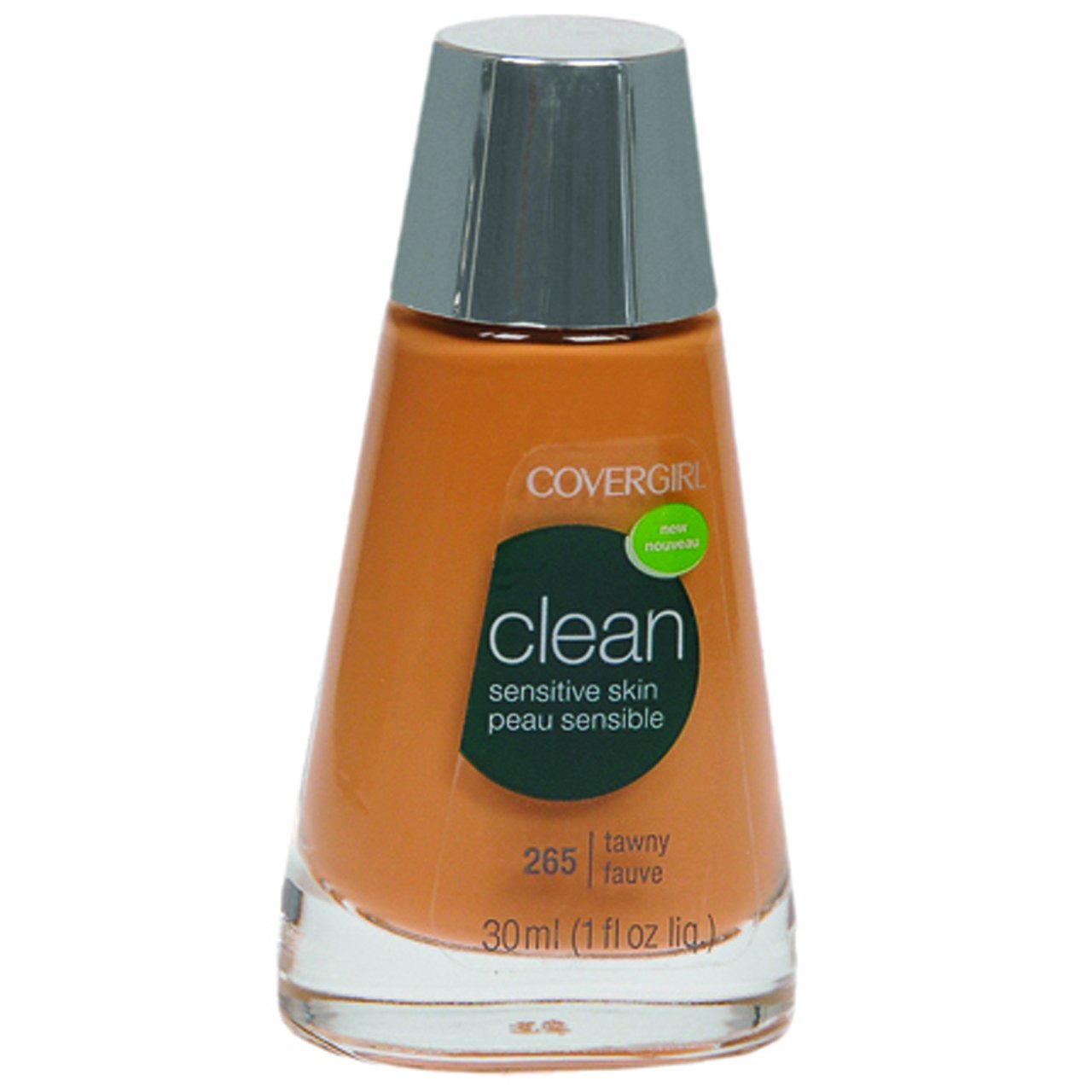 COVERGIRL Clean Sensitive Skin Liquid Makeup, Tawny (N) 265, 1.0 Ounce Bottle (packaging may vary)