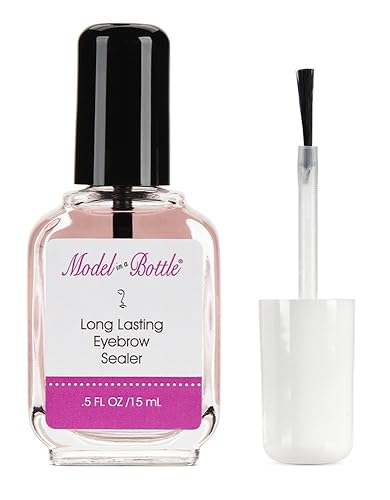 Model in a Bottle Eyebrow Sealer with Mascara & Brush Applicator - Waterproof, Smudge-Proof, Long-Lasting Eyebrow Gel Topcoat for Flawless All-Day
