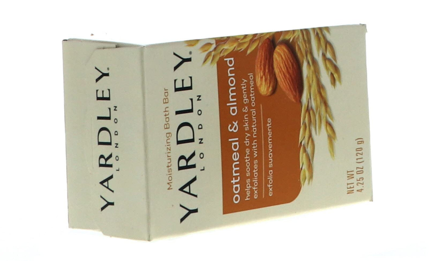 Yardley Oatmeal Almond Bath Bar 4oz - Pack of 6