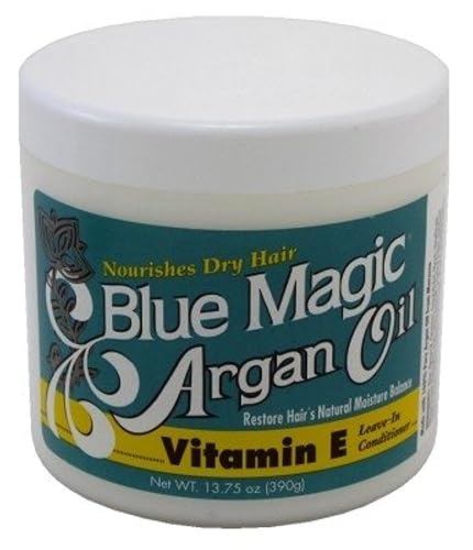 Blue Magic Argan Oil & Vitamin-E Leave-In Conditioner 13.75 Ounce (Pack of 3)