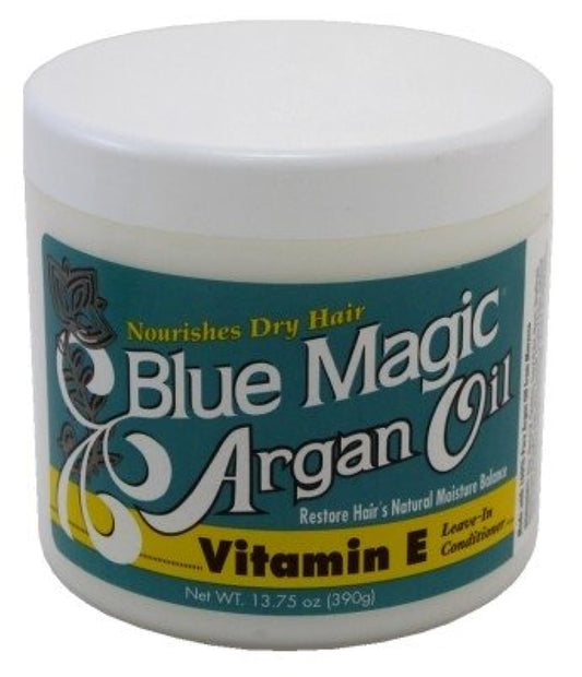 Blue Magic Argan Oil & Vitamin-E Leave-In Conditioner 13.75 Ounce (Pack of 3)