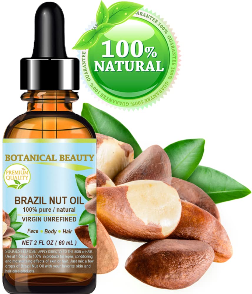 Botanical Beauty BRAZIL NUT OIL Bertholletia Excelsa WILD GROWTH RAW Brazilian 100% Pure Natural Virgin Unrefined for FACE, SKIN, BODY, HAIR, NAILS