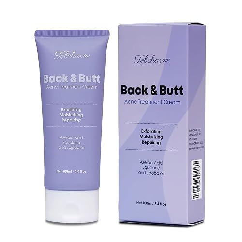 Butt Acne Clearing Treatment, Maximum Strength Body Cream for Back, Buttocks, Thigh & Chest Acne Removal, Skin Clearing Lotion for Men & Women