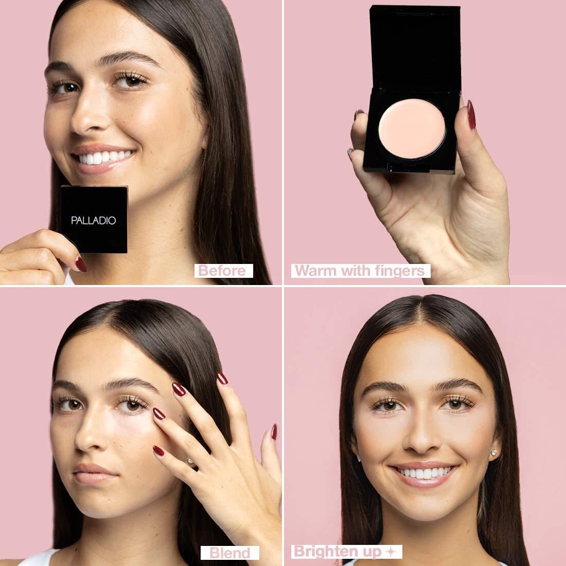 Palladio Under Eye Brightener, Conceal, Brightens, Reduces Appearance of Dark Circles, With Caffeine Peptides & Vitamin E, Tired Skin Color Correcting Beauty and Personal Care Palladio