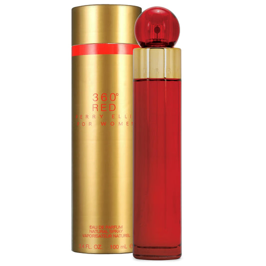 Perry Ellis 360° Red Eau De Parfum Spray for Women - Perfume for Women, EDP, Exotic Floral Fragrance, Designer Scent for Her, Long Lasting - 3.4 fl oz