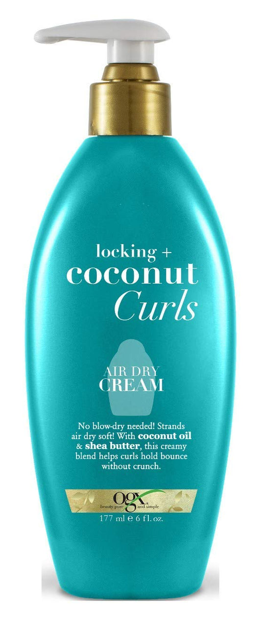 OGX Coconut Curls Air Dry Cream 6 Ounce Pump (Pack of 3)