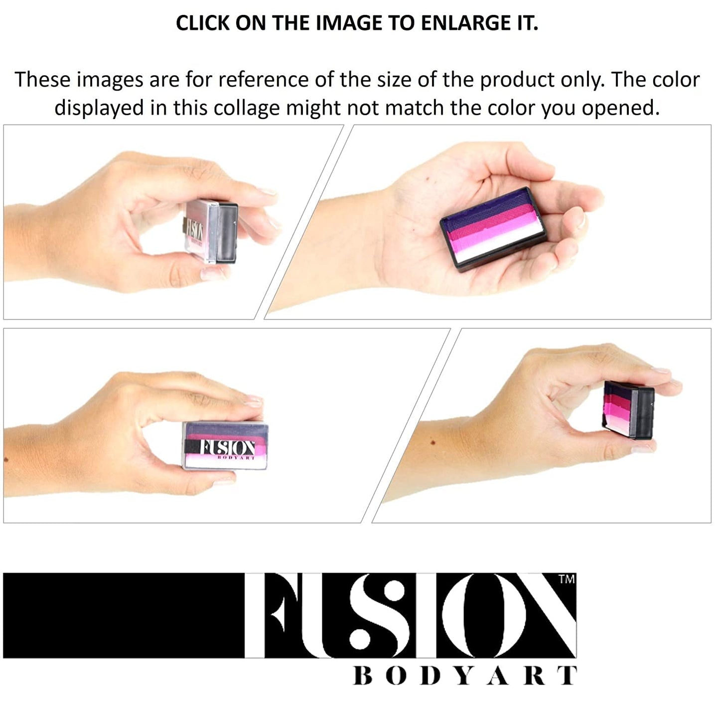 Fusion Body Art Pro Quality Professional Water Based Face Paint Rich Orchid 30gr Split Cake | Hypoallergenic Safe & Non-Toxic - Easy to Paint and Wash
