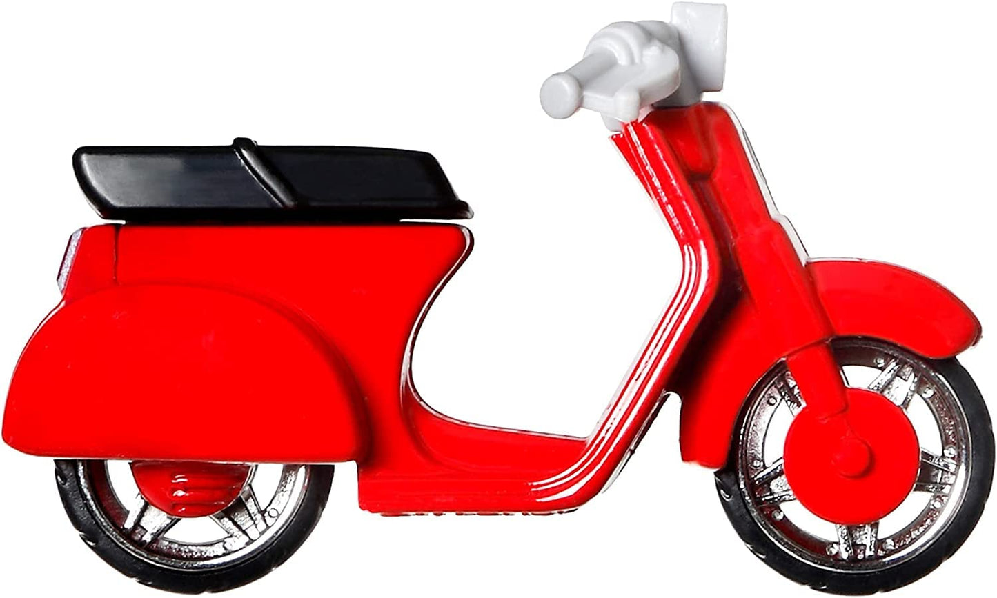 Hot Wheels Deadpool Scooter 1:64 Scale Vehicle from Blockbuster Movies, TV, & Video Games, Iconic Replicas for Play or Display, Gift for Collectors