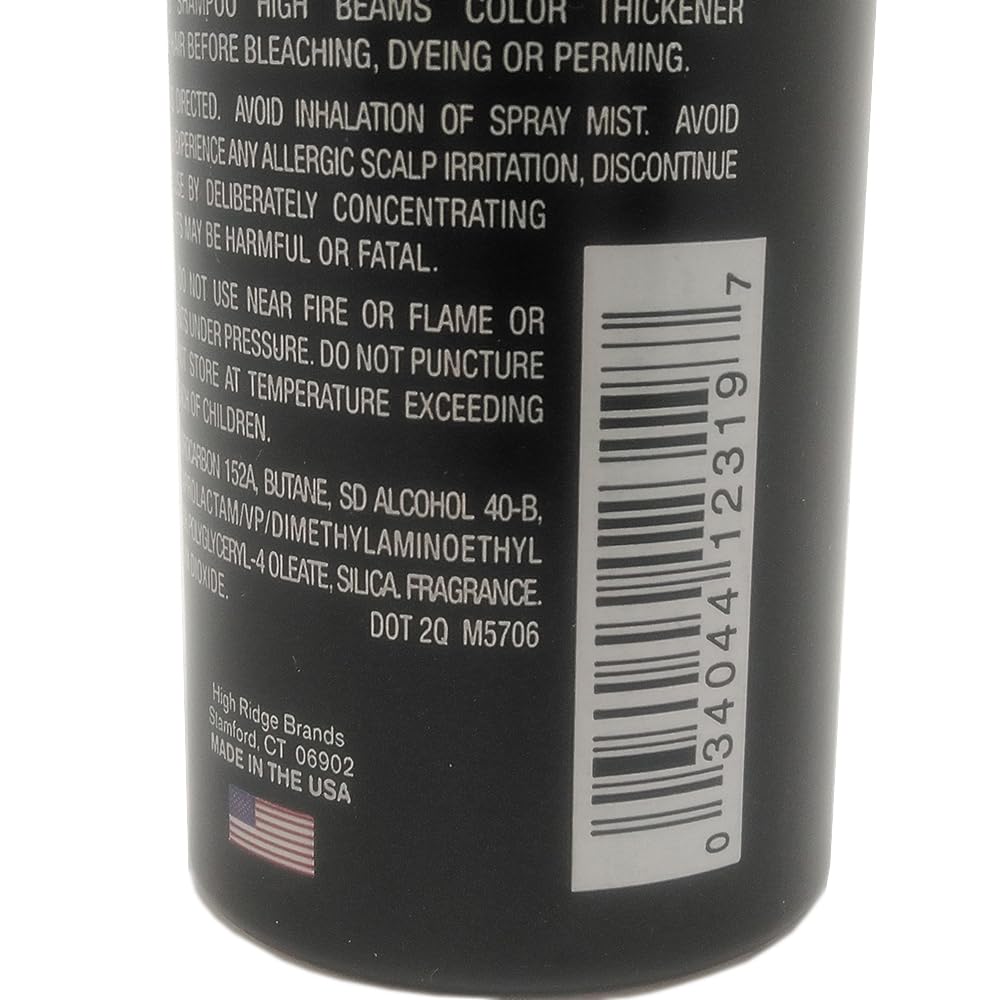 High Beams Color Thickener Temporary Spray-On Hair - Black 2.7 oz (3 pack)