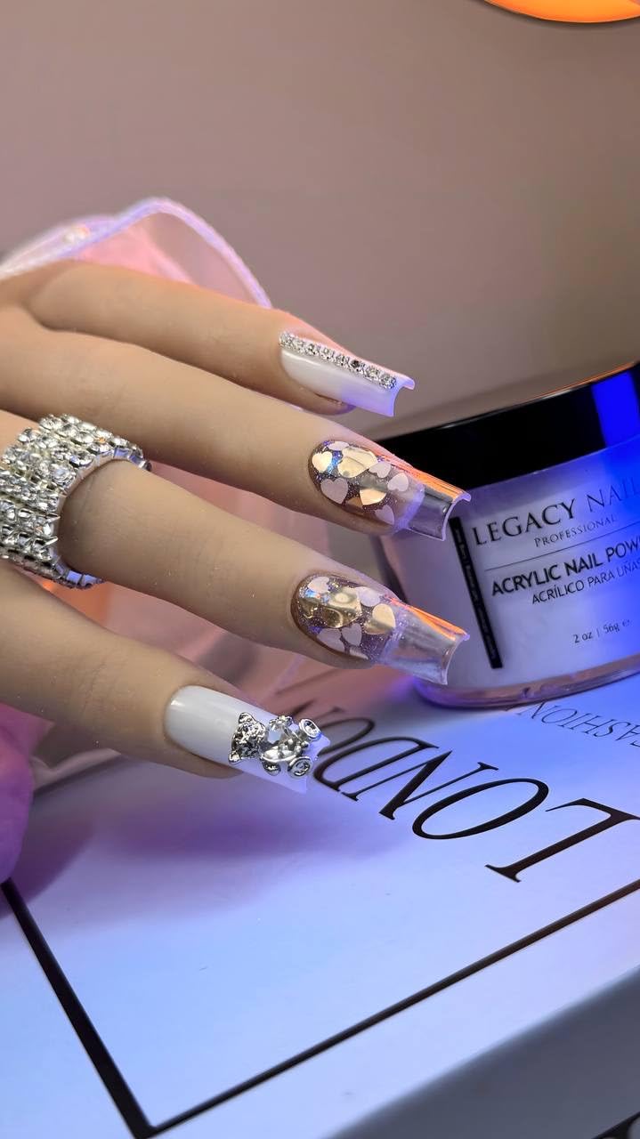 Legacy Nails Professional WHITE ACRYLIC POWDER - 113g / 4oz. - High-Quality, Fast-Drying Formula for Nail Extensions, Sculpting & Overlays Beauty & Personal Care LEGACY NAILS