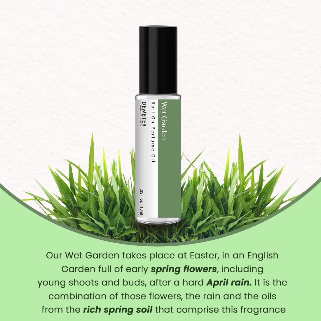 DEMETER Wet Garden Roll On Perfume Oil, 0.33 Oz, Long-Lasting Beauty & Personal Care DEMETER