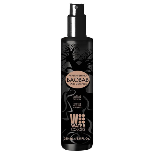 Watercolors Baobab Hair Defense. Replenishing, Anti Humidity, Anti Frizz, Anti Aging, Curl Defining Protecting Spray-8.5oz.