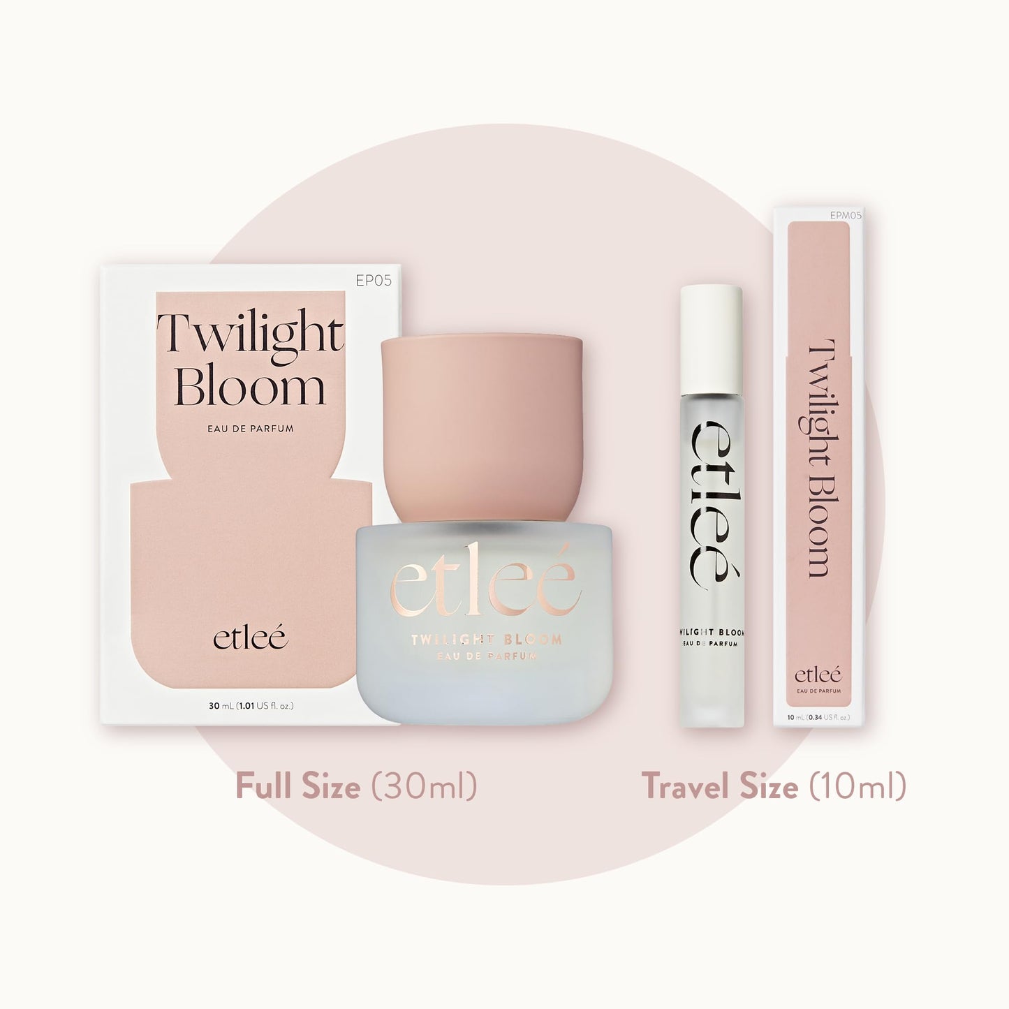 ETLEÉ Twilight Bloom Eau de Parfum 0.34oz, Long Lasting Perfume Inspired by CH Good Girl, Floral Notes With Vanilla, Almond, Amber, Sandalwood, Citrus Beauty & Personal Care ETLEÉ