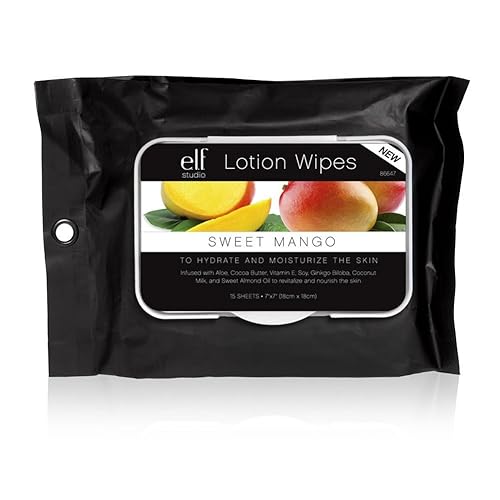 e.l.f. Lotion Wipes, Sweet Mango, 15 Count