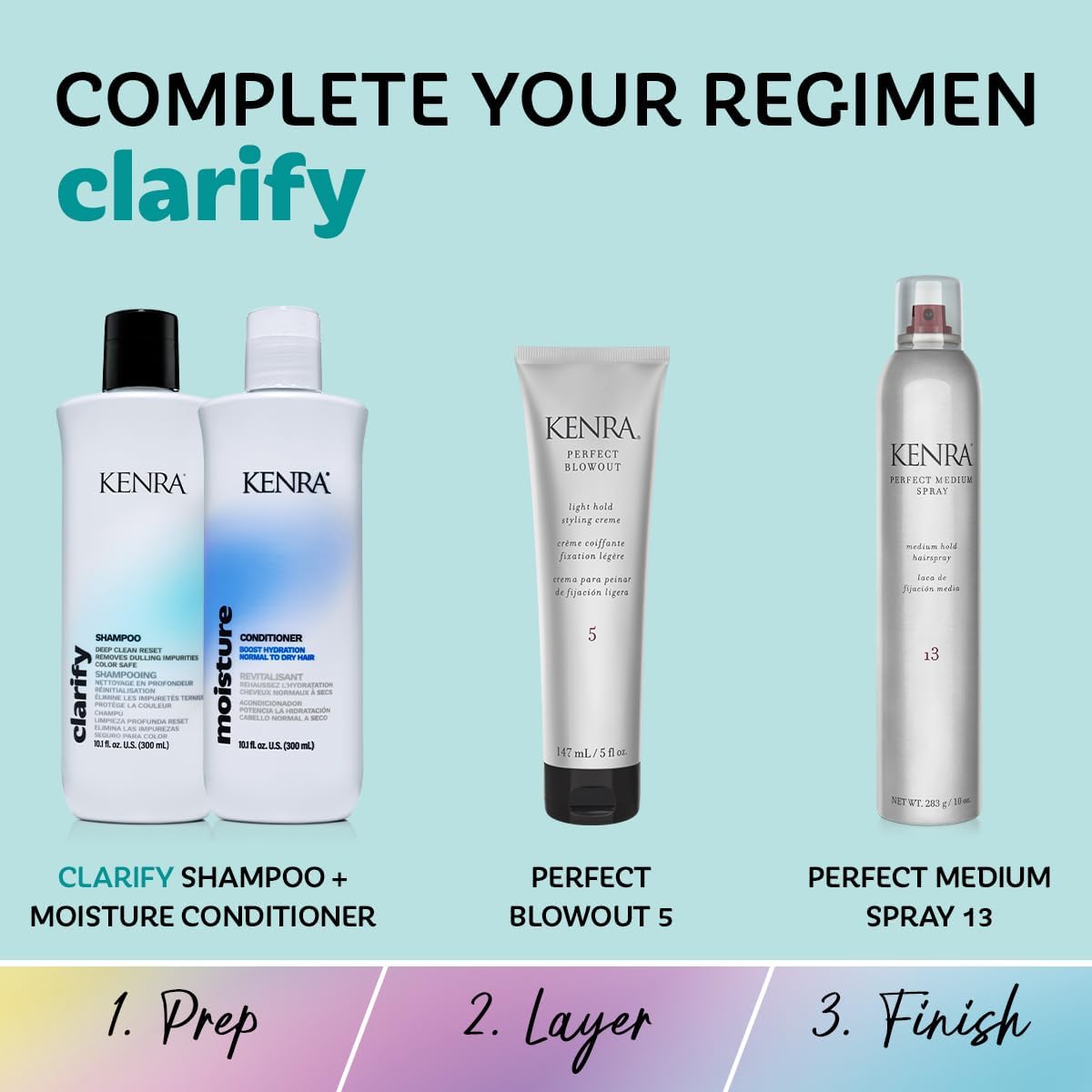 Kenra Clarify Shampoo | Deep Cleansing | Color-Safe | Removes Dulling Deposits & Product Build Up | Brightens Highlighted, Bleached, or Gray Hair |