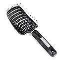 Vent Blow Dryer Hair Brush, Women Thick Long Curly Paddle Detangling Massage Brush, Fast Drying Straight Volume Comb, Curved Anti Static Styling Tool