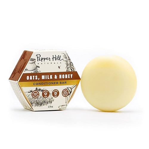 Pepper Hill Conditioner Bar - Oat Milk Honey (Fragrance Free) - Natural, Plant-Based, Cruelty-Free, Solid Shampoo for Sensitive Skin - Free