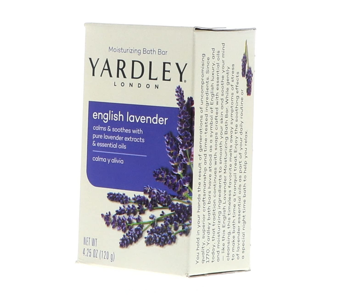 Yardley English Lavender Bath Bar 4oz, 2 Count
