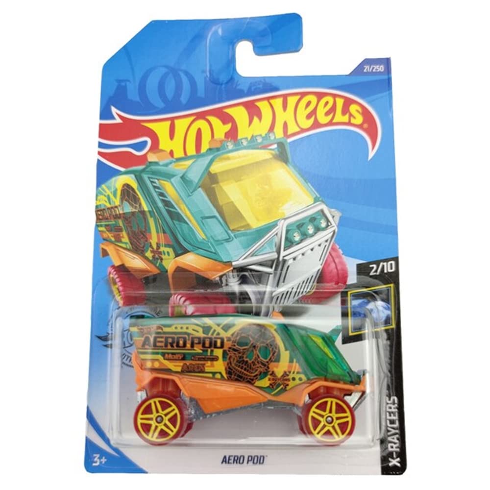 Hot Wheels X Raycers Series - GHF92 ~ Aero Pod ~ Green and Orange ~ 21/250