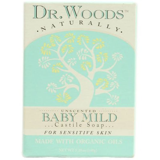 Dr Woods Unsct Baby Mild Size 5.25z Dr Woods Unscented Baby Mild Bar 5.25z