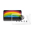 Kraze FX Dome Stroke - Bright Rainbow (25 gm), Professional 1-Stroke Split Cake, Hypoallergenic, Non-Toxic, Water Activated Face & Body Painting