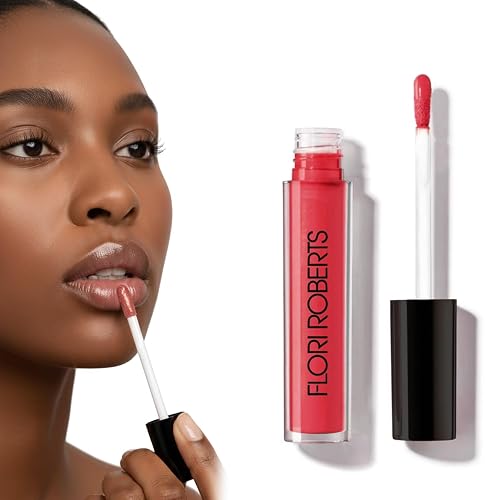 Flori Roberts Luscious Lip Lacquer, Vibrant Lip Gloss Makeup for Women of Color or Deeper Skin Tones, Non-Sticky, Long Wear High Shine Finish