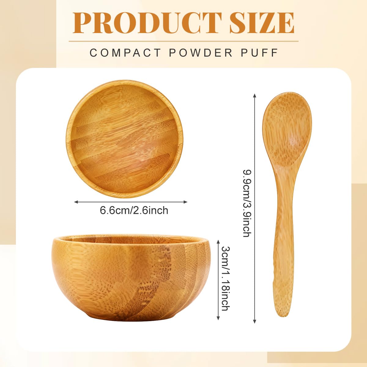 erioctry Mask Bowl- Cute Small Skin Care Mask Bowl Eco Bamboo Mixing Tool Sets for Ladies Women DIY Cosmetic Tool Kit