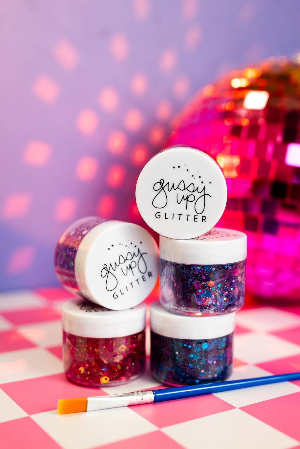 Hair Glitter Gel by Gussy Up- Water-Based Quick-Drying Sparkle for Kids & Adults - Clear-Dry Formula - Washable Festival & Party Hair Glitter - 20ml