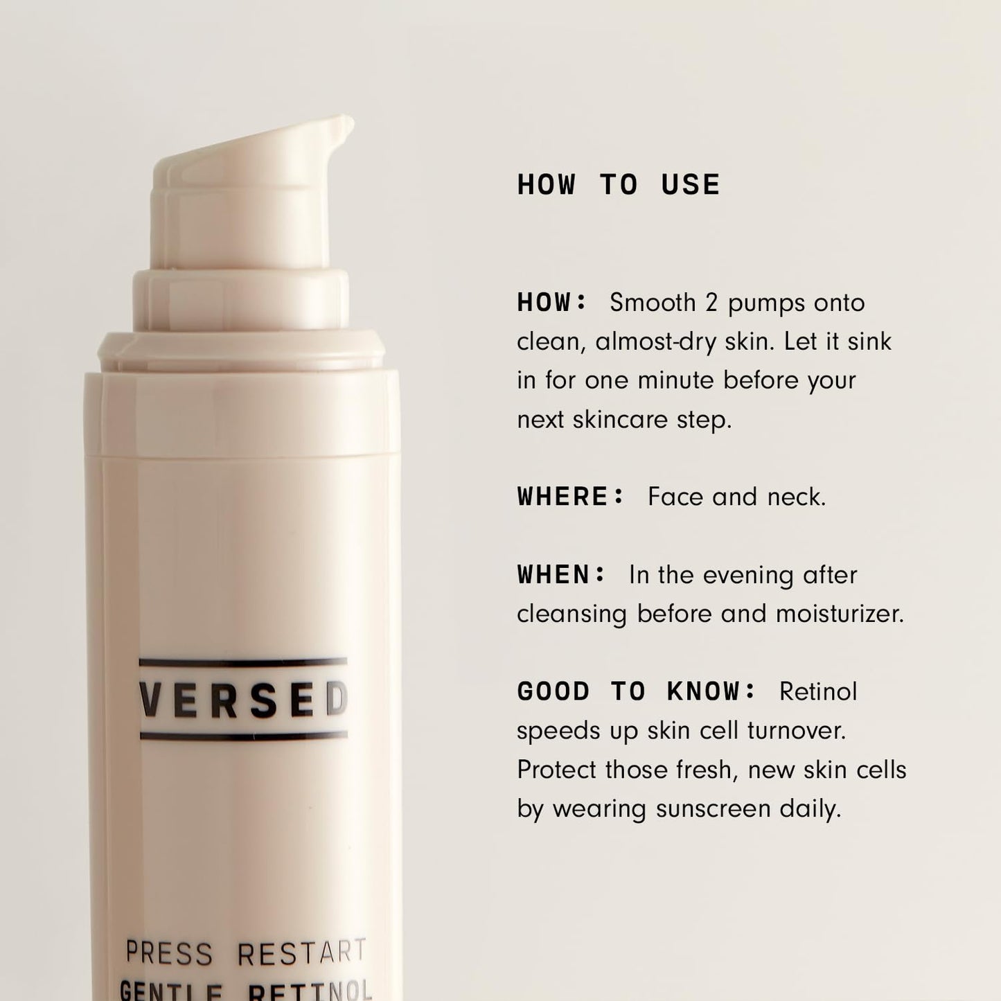 Versed Press Restart Gentle Retinol Serum, Jumbo - Bakuchiol Retinol Alternative Anti-Aging Serum Helps Even Skin Tone, Fine Lines & Wrinkles