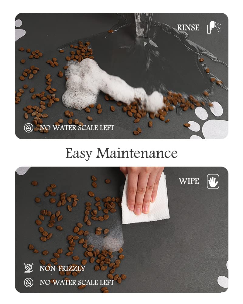 Pet Feeding Mat – Absorbent, Quick Dry Dog Food & Water Bowl Mat, No-Stain Pet Supplies for Messy Drinkers