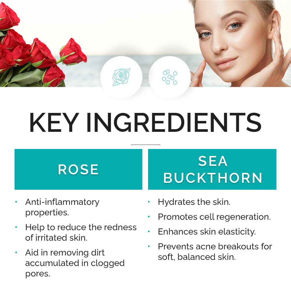 VITAMINS AND SEA BEAUTY Hydrating Facial Toner Mist with Sea Buckthorn + Rose, 8 fl oz