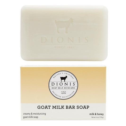 Dionis Goat Milk Skincare 6oz Milk & Honey Scented Hand & Body Bar Soap - Moisturize, Restore, for All Skin Types, Non Greasy, No Residue - Cruelty Beauty & Personal Care Dionis