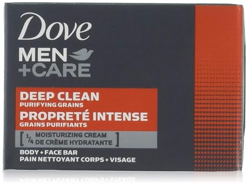 Dove Men + Care Body & Face Bar, Deep Clean 4 oz, 4 ea (Pack of 3)