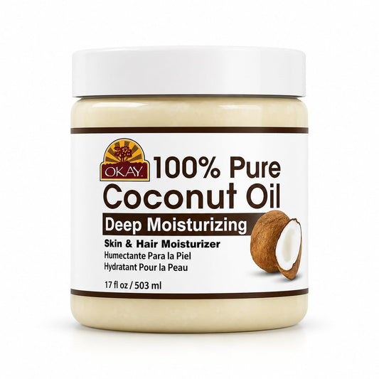 Okay All Natural Coconut Oil Deep Moisturizer for Unisex - 17 oz Oil