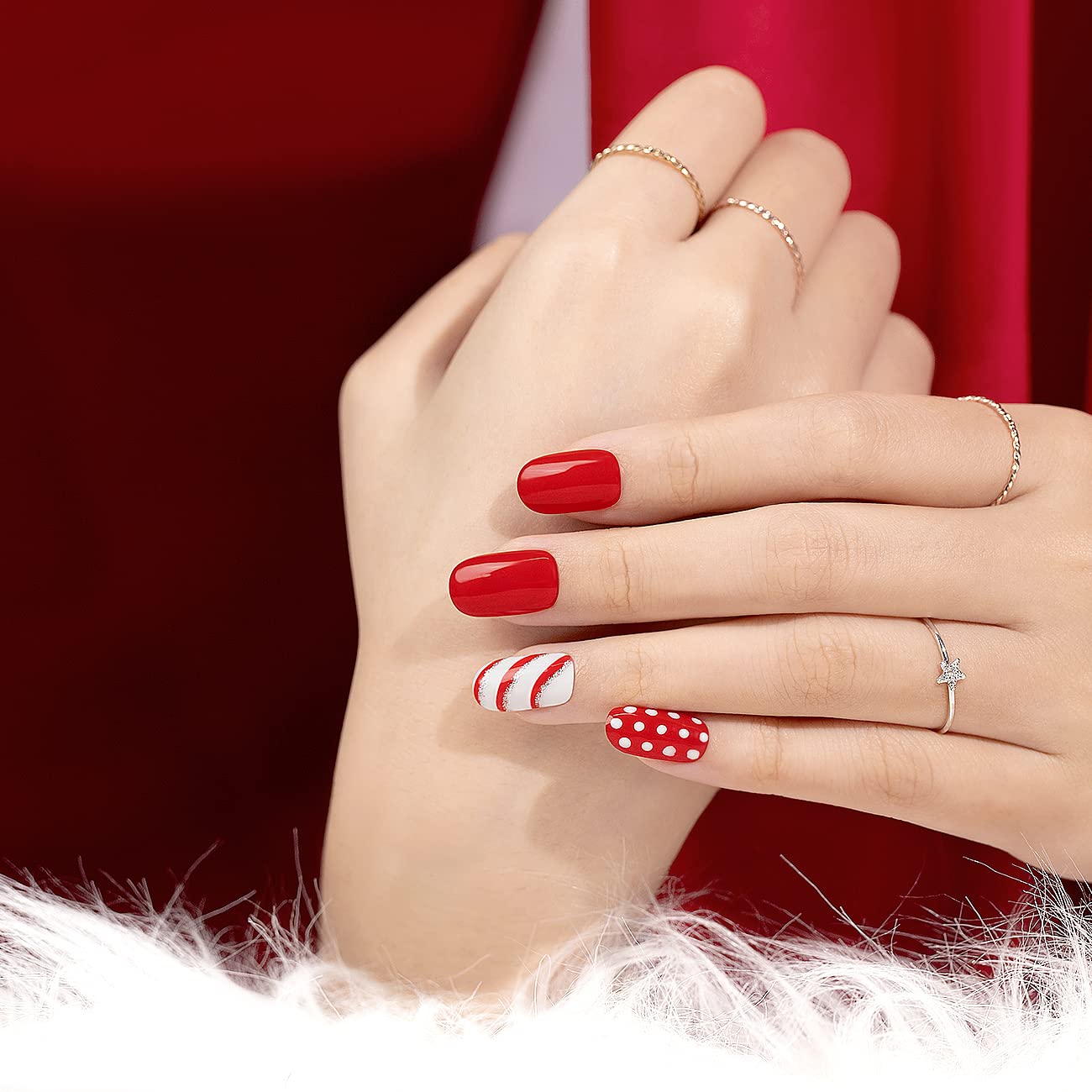 RARJSM Black White Gel Nail Polish Red Nail Polish Set Soak Off Gel Polish 3PCS 7.5ML UV LED Curing Required NailPolish Nail Art French Manicure DIY