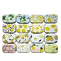 CCUUHJ 8Pcs Mini Lemon Tin Trinket Jewelry Organizer Storage Box Decorative Lime Boxes Small Metal Tins with Hinged Lids Portable Box Containers Gift…