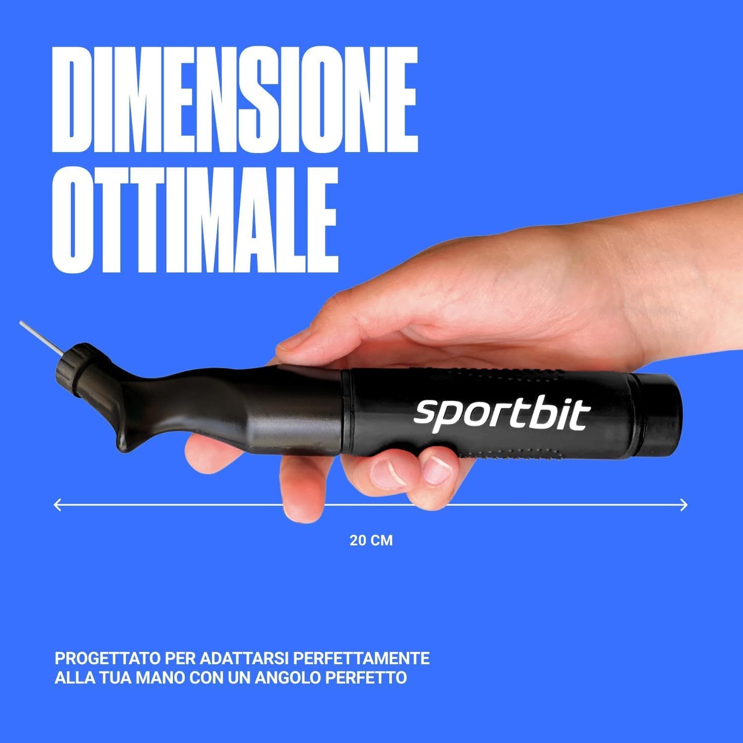 SPORTBIT Ball Pump for Sports Balls - Push & Pull Inflating System - Hand Pump for All Exercise Balls - Volleyball Pump, Basketball Inflator…