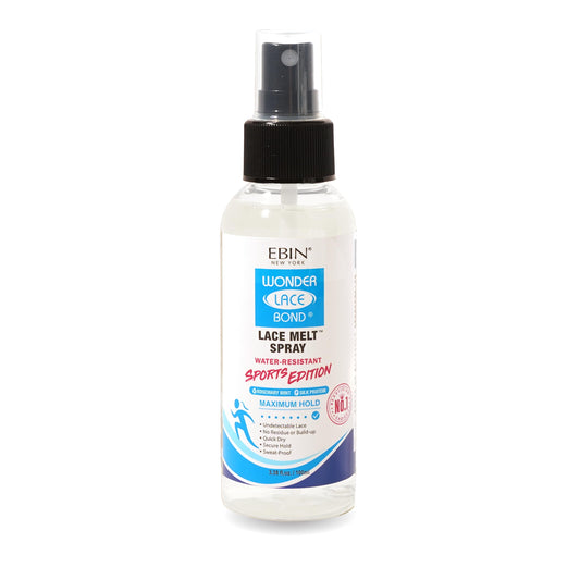 EBIN NEW YORK Wonder Lace Bond Lace Melt Spray Sports Edition 3.38 Fl Oz - Melting Spray for Lace Wigs with Strong Hold, Rosemary Mint for Scalp