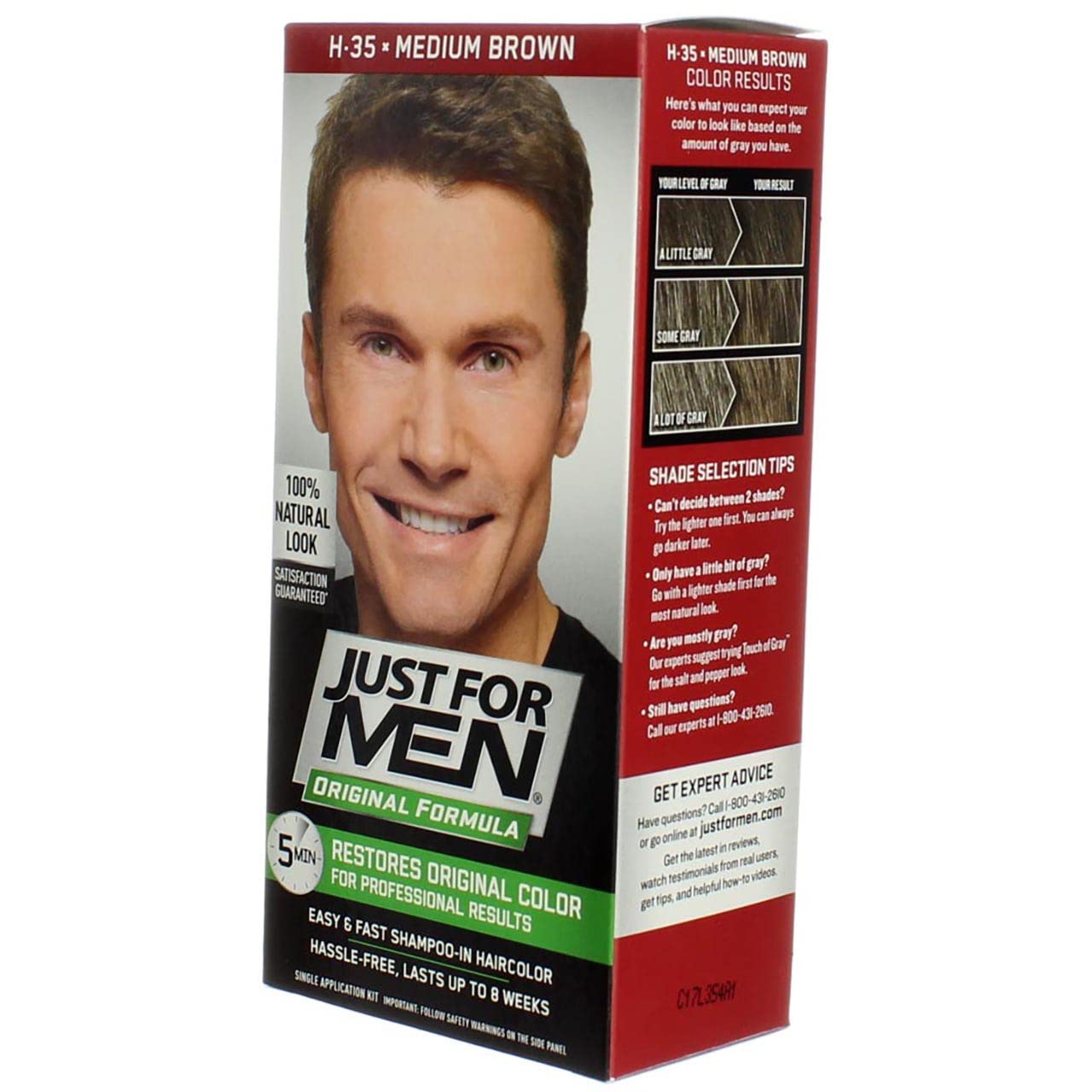 JUST FOR MEN Hair Color Medium Brown 35, 1 ea