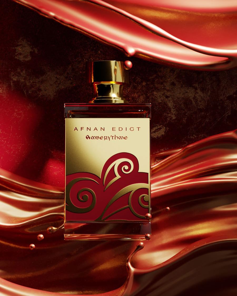 Afnan Edict Amberythme Unisex Luxury Eau de Parfum Spray, 2.7 Fl. Oz - Warm & Indulgent Amber Perfume with Cinnamon, Vanilla & Sandalwood