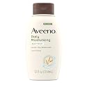 Aveeno Daily Moisturizing Body Wash with Soothing Oat, Creamy Shower Gel, Soap-Free and Dye-Free, Light Fragrance, 12 fl. oz (Pack of 4)
