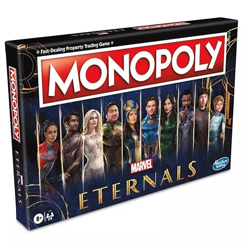 Monopoly: Marvel Studios' Eternals Edition Board Game for Marvel Fans, Game for 2-6 Players, Kids Ages 8 and Up
