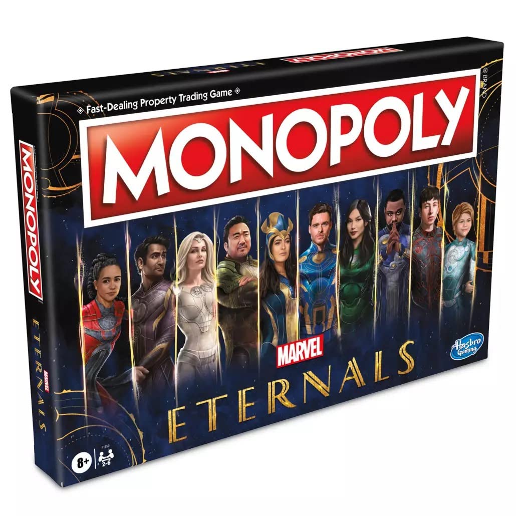 Monopoly: Marvel Studios' Eternals Edition Board Game for Marvel Fans, Game for 2-6 Players, Kids Ages 8 and Up