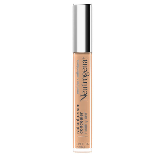 Neutrogena Healthy Skin Radiant Brightening Cream Concealer with Peptides & Vitamin E Antioxidant, Lightweight Perfecting Concealer, Non-Comedogenic