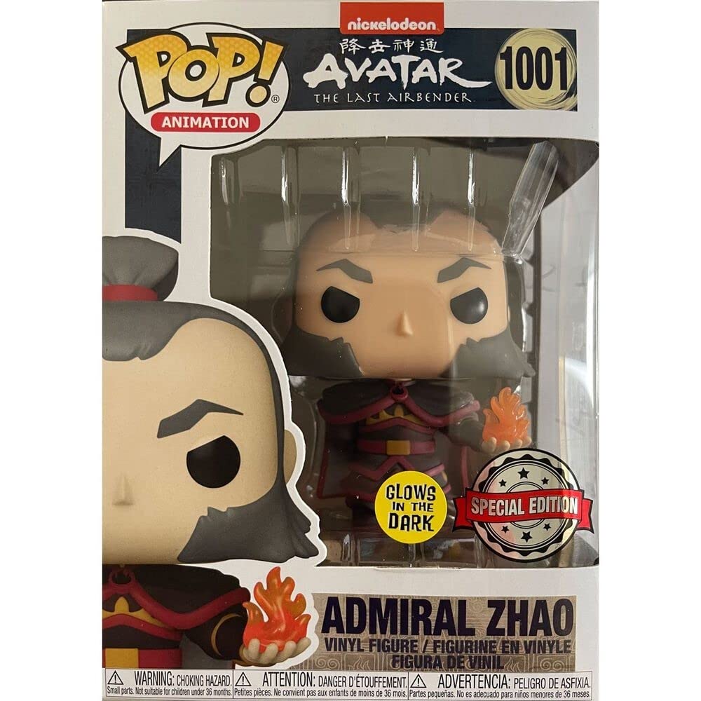 Funko POP Animation: Avatar - Admiral Zhao with Glow in The Dark Fireball, Amazon Exclusive, Multicolor