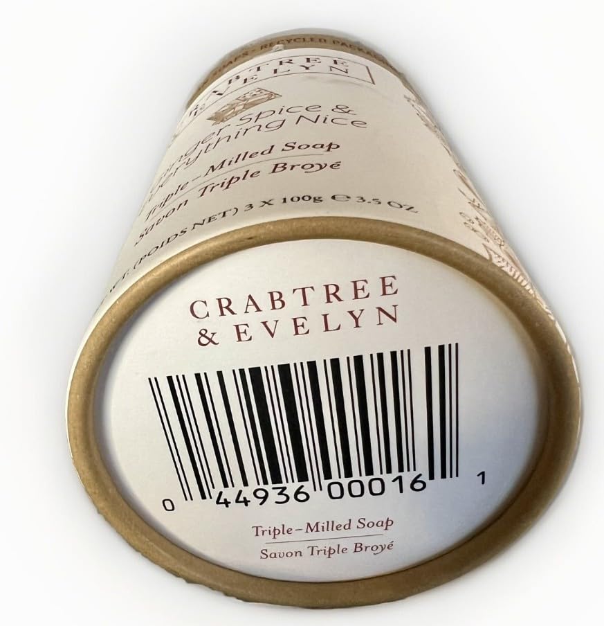 Crabtree & Evelyn Ginger Spice & Everything Nice Triple Milled Soap 3 X 3.5 oz Beauty & Personal Care Crabtree & Evelyn