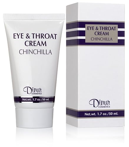 Dinur Cosmetics Chinchilla Eye & Throat Cream Reduces Fine Lines Wrinkles Puffy Eyes & Under Eye Dark Circles Penetrates Delicate Skin for Men & Women